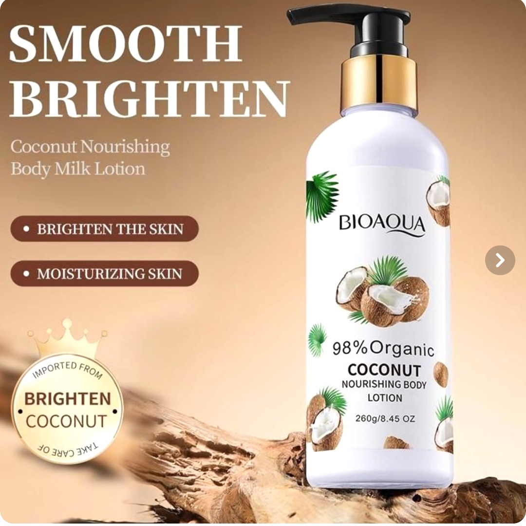 لوسیون بدن آبرسان حاوی روغن نارگیل ازبرنده بیواکوا