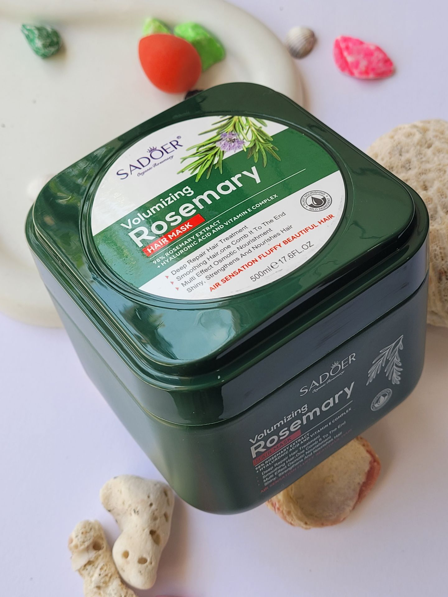 ماسک مو بدون سولفات رزماری و ویتامین E سادور. حجم 500g