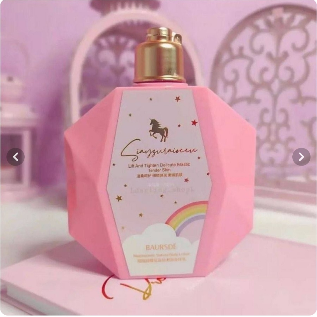 لوسیون بدن یونیکورن شاین دار اورجینال 300میل با شکوفه های گیلاس