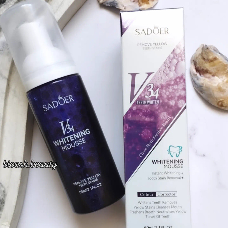 موس سفید کننده دندان سادور مدل Brighten Whiten 🦷✨ حجم ۶۰ میلی لیتر